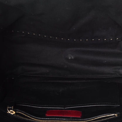 Valentino Garavani Vitello Medium Rockstud Tote Black 6 of 10
