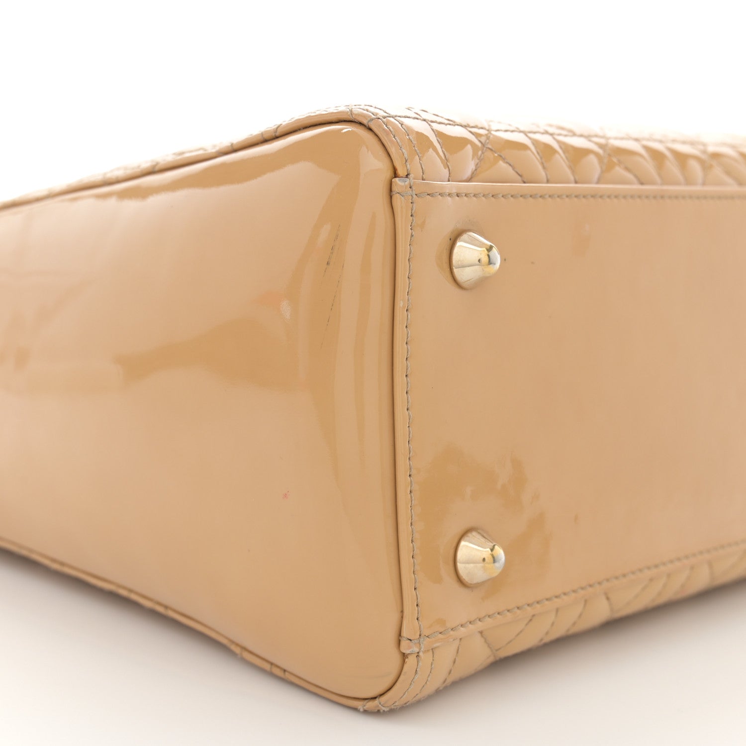 Christian Dior Patent Cannage Large Lady Dior Beige 9 of 15