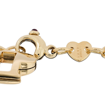 Pasquale Bruni 18K Yellow Gold Ruby Chain Link Bracelet 3 of 3