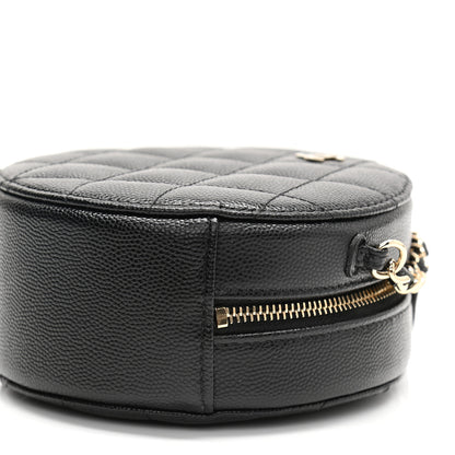 Chanel Caviar Quilted Round Clutch With Chain Black 10 of 10