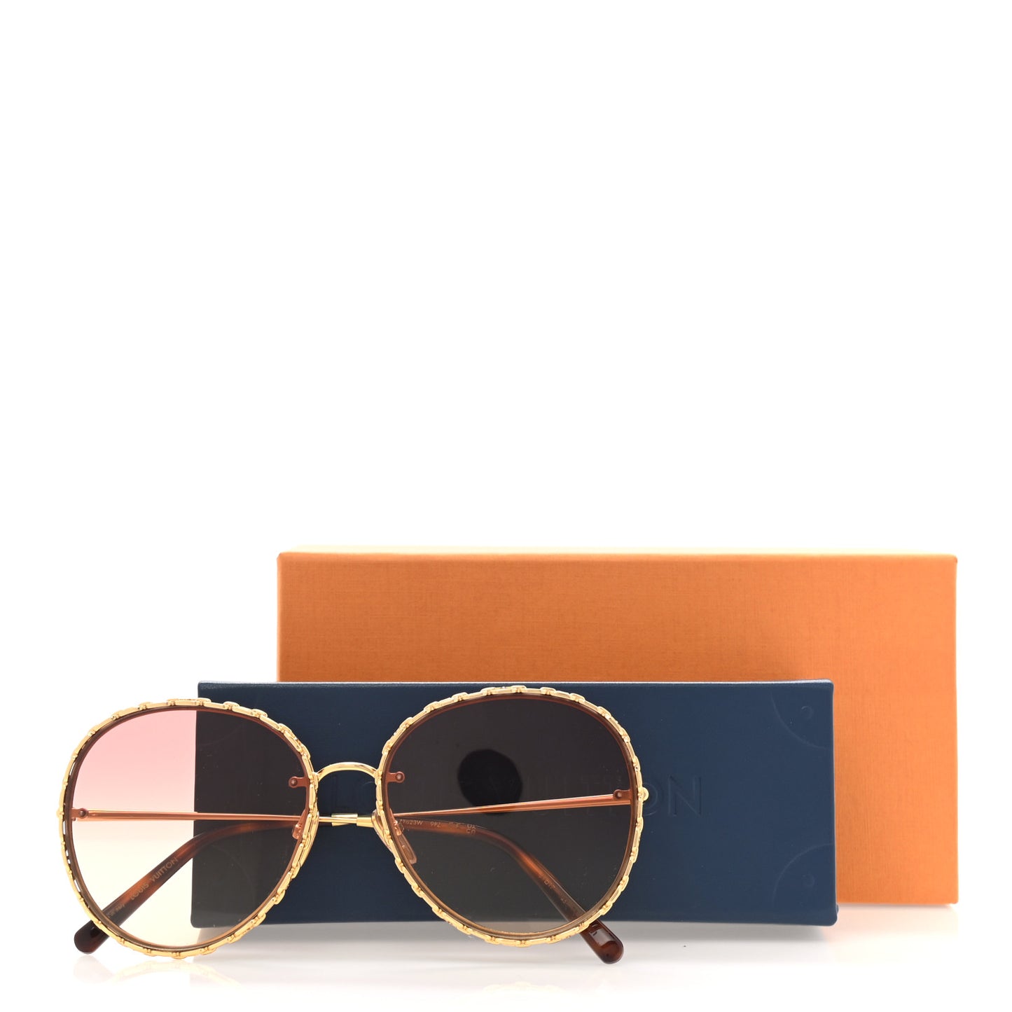 Metal LV Ring Round Sunglasses Z1623W Gradient Pink