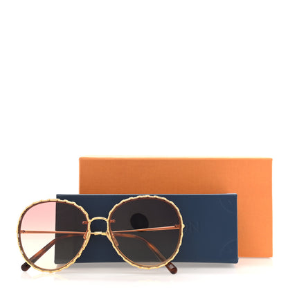 Louis Vuitton Metal LV Ring Round Sunglasses Z1623W Gradient Pink 7 of 7