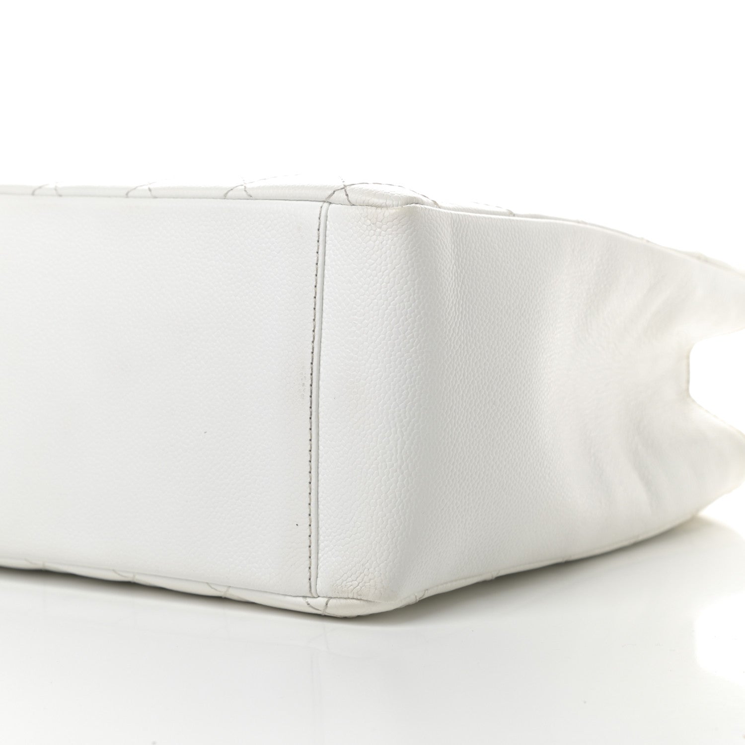 Chanel Caviar Quilted Grand Shopping Tote GST White 10 of 16