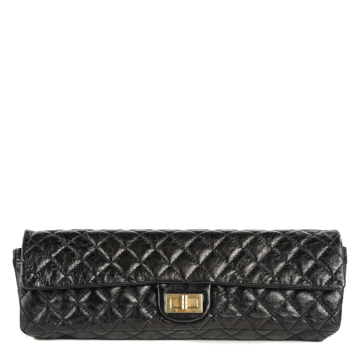 Glazed Calfskin 2.55 Reissue East West Clutch Black