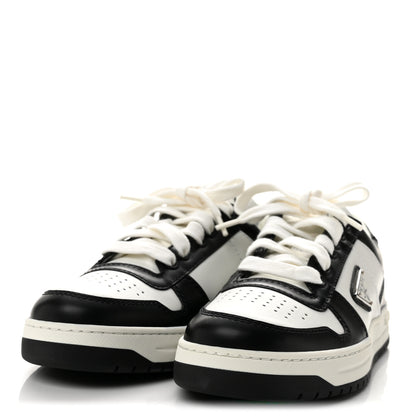 Prada Vitello Sport Spazzolato Rois Triangle Logo Womens Downtown Low Top 30mm Sneakers 36.5 White Black 4 of 10