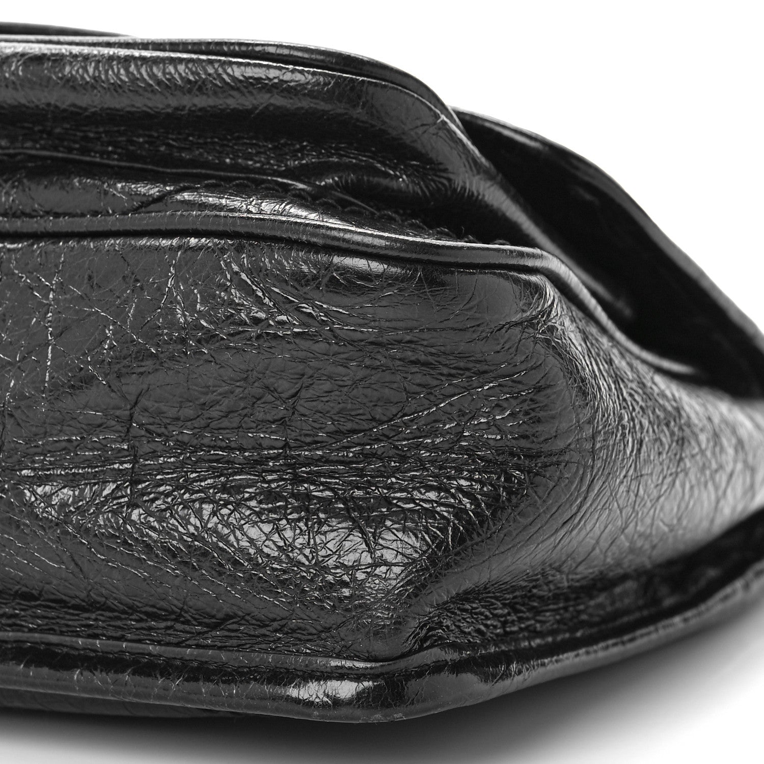 Saint Laurent Crinkled Calfskin Matelasse Monogram Baby Niki Chain Satchel Black 9 of 10