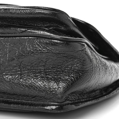Saint Laurent Crinkled Calfskin Matelasse Monogram Baby Niki Chain Satchel Black 9 of 10