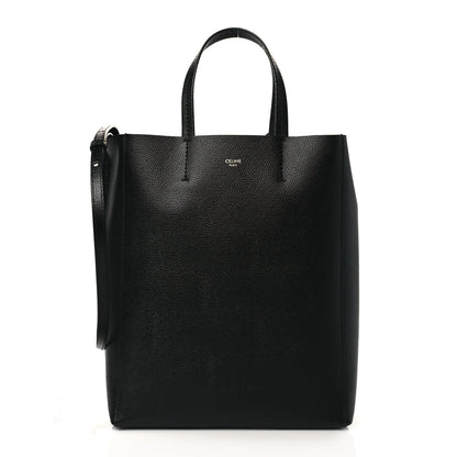 Celine Grained Calfskin Small Vertical Cabas Black 1 of 10