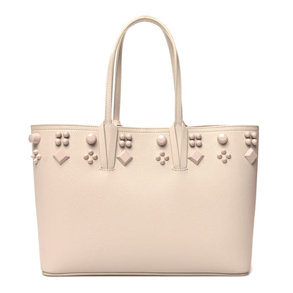 Christian Louboutin Calfskin Empire Spike Studded East West Cabata Tote Leche 3 of 15