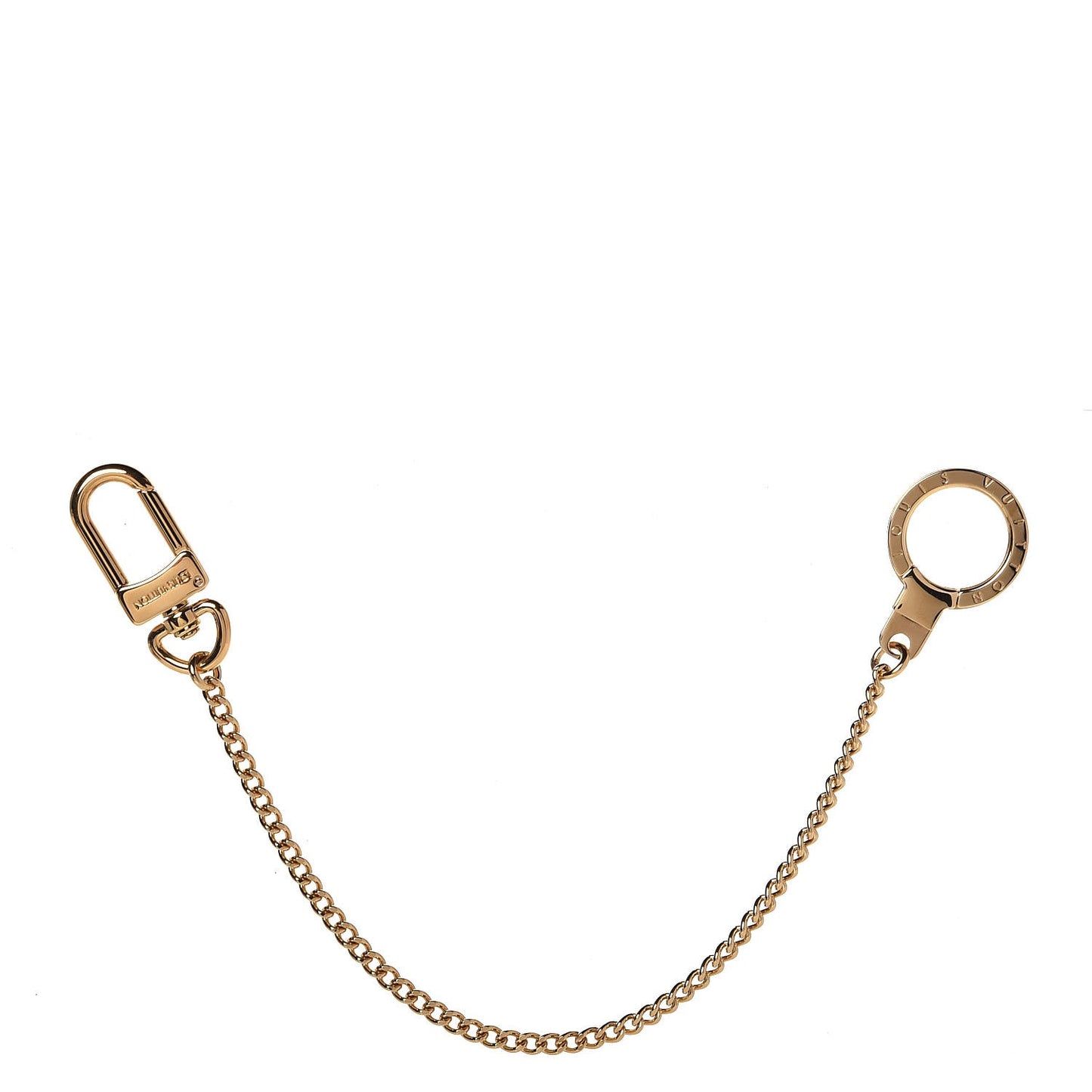 Metal Pochette Extender Key Ring Chain Gold