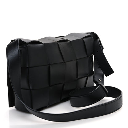 Bottega Veneta Lambskin Maxi Intrecciato Cassette Crossbody Bag Black 3 of 13
