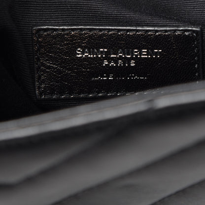 Saint Laurent Calfskin Y Quilted Monogram Medium Loulou Backpack Black 6 of 10