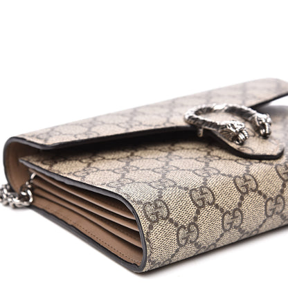 Gucci GG Supreme Monogram Mini Dionysus Chain Wallet Beige Taupe 8 of 17