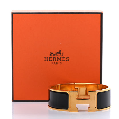Hermes Enamel Wide Clic Clac H Bracelet PM Black 5 of 5