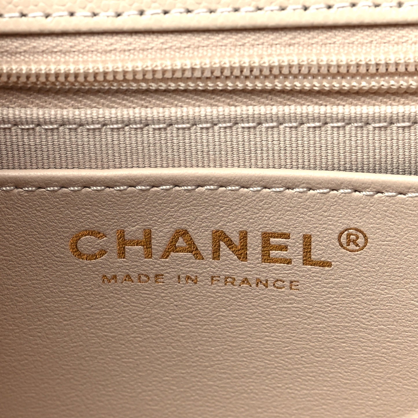 Caviar Quilted Small Coco First Flap Beige