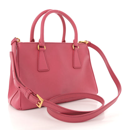 Prada Saffiano Small Galleria Double Zip Tote Peonia 3 of 12