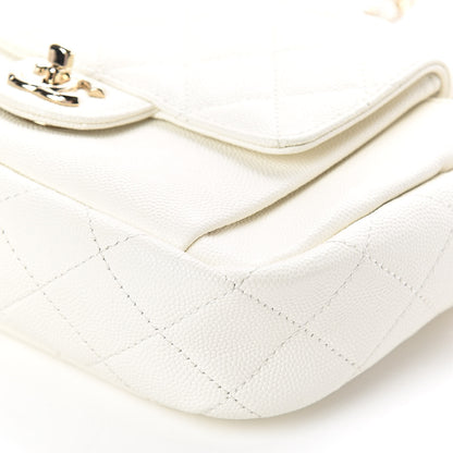 Chanel Caviar Quilted CC Day Camera Case White 10 of 10