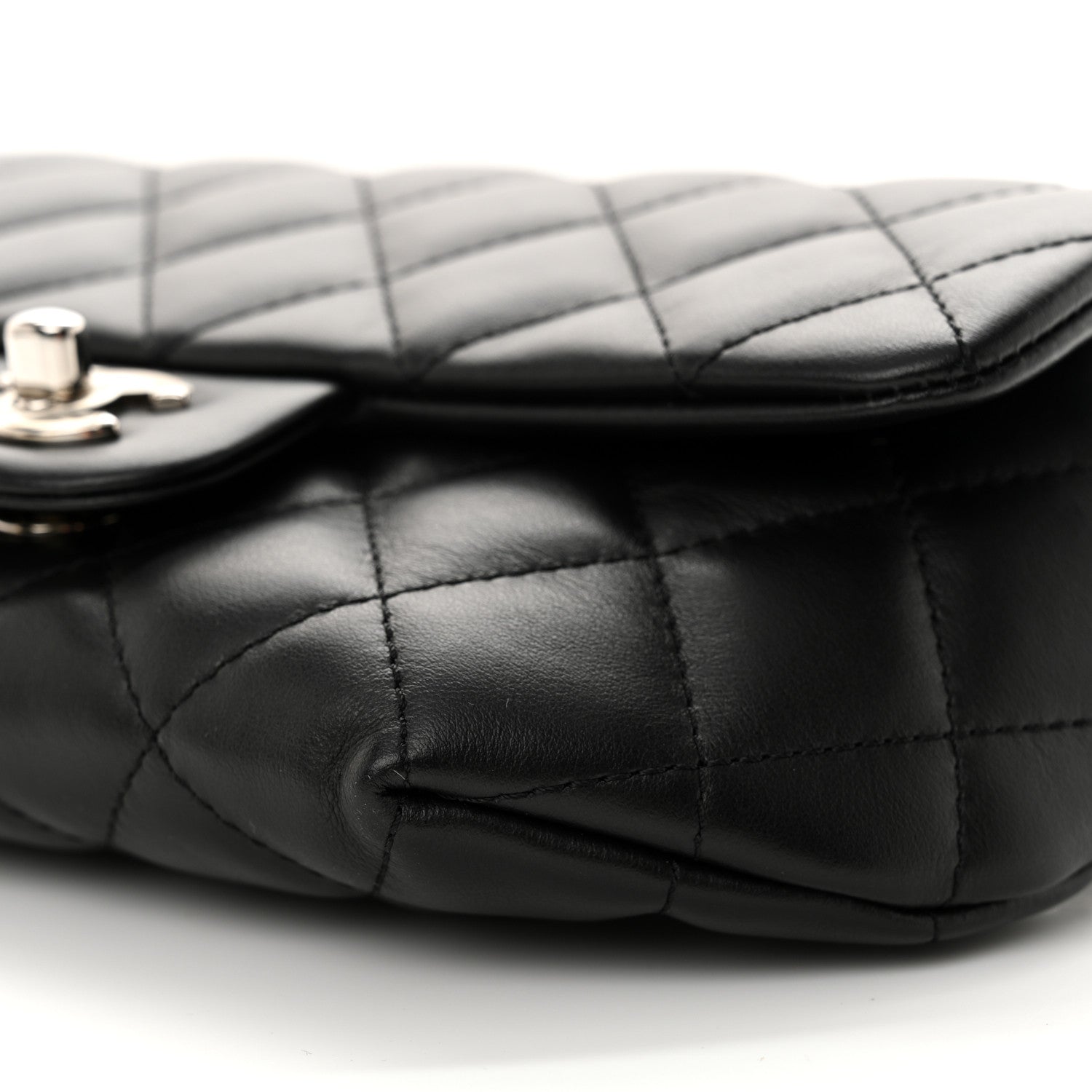 Chanel Calfskin Quilted CC Uniform Flap Belt Bag Black 11 of 11