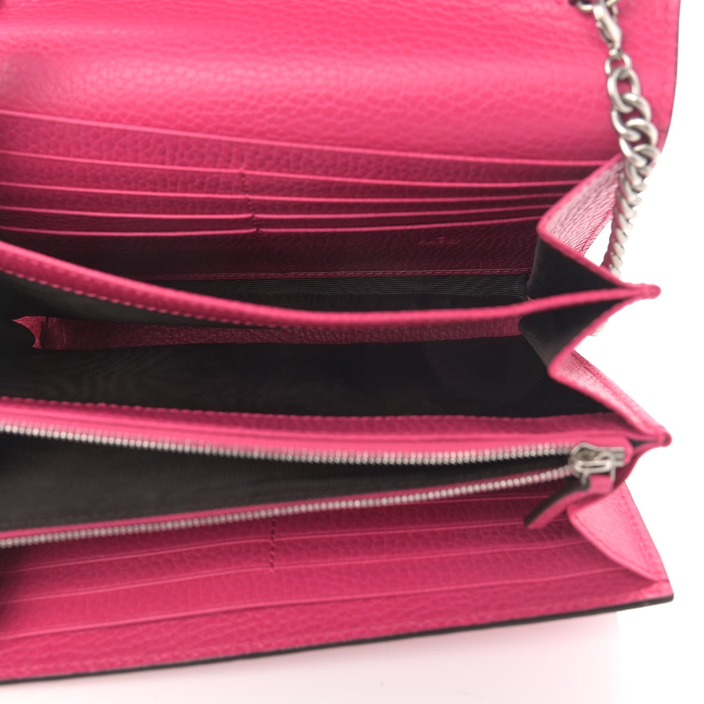 Dollar Calfskin Crystal Mini Dionysus Chain Wallet Box Pink