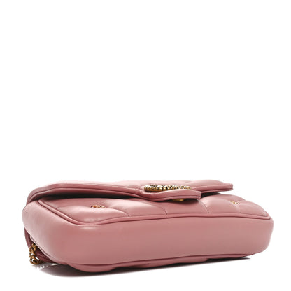Gucci Calfskin Matelasse Double G Studs Mini Torchon GG Marmont Shoulder Bag Porcelain Rose 5 of 12