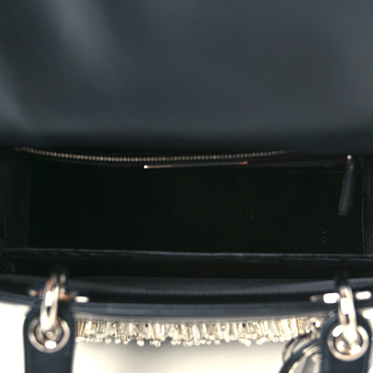 Christian Dior X WANG YUANG Calfskin Bead Embroidered Glow in the Dark Medium Lady Dior Art Black Multicolor 5 of 10