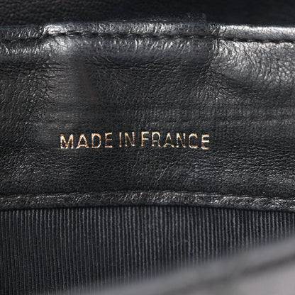 Chanel Lambskin Diamond Stitched Envelope Long Flap Wallet Black 7 of 8