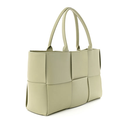 Bottega Veneta Grained Calfskin Intrecciato Medium Arco Tote Travertine 4 of 11