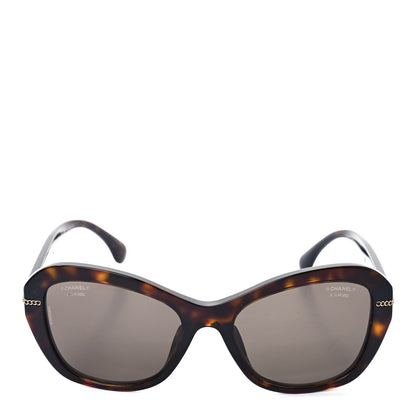 Chanel Acetate Polarized CC Butterfly Sunglasses 5510 Dark Tortoise 2 of 8