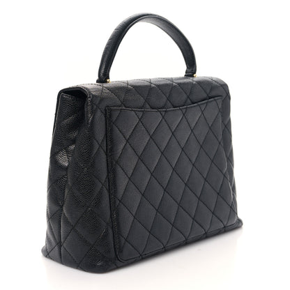 Chanel Caviar Quilted Jumbo Kelly Flap Black 3 of 10