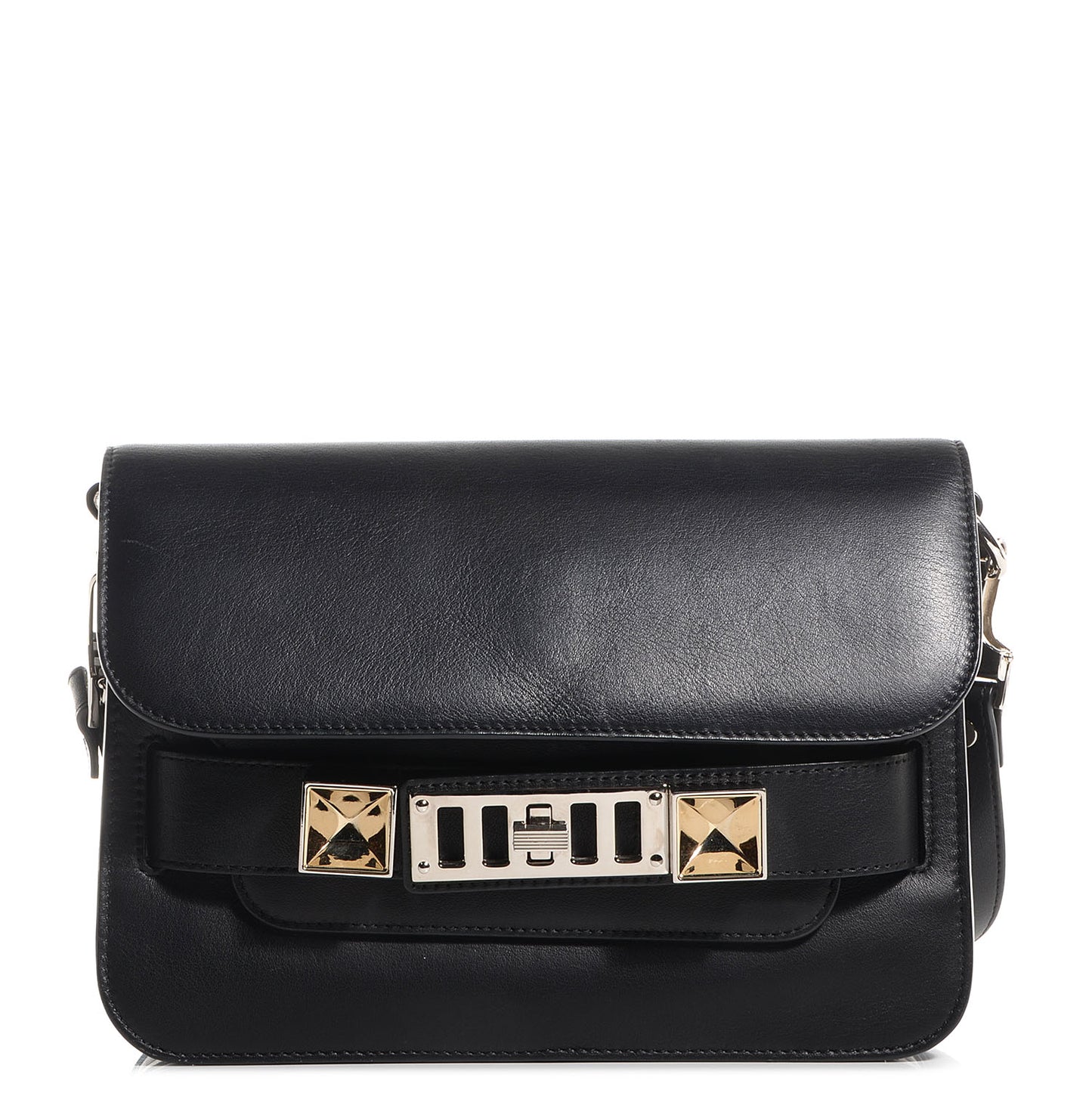 Leather Mini PS11 Classic Shoulder Bag Black