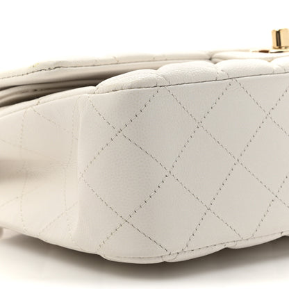 Chanel Caviar Quilted Medium Double Flap White 10 of 12