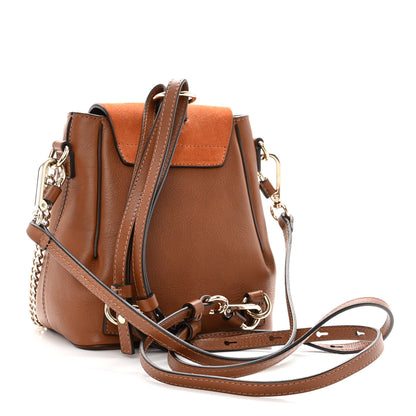 Chloe Suede Calfskin Mini Faye Backpack Tan 2 of 8