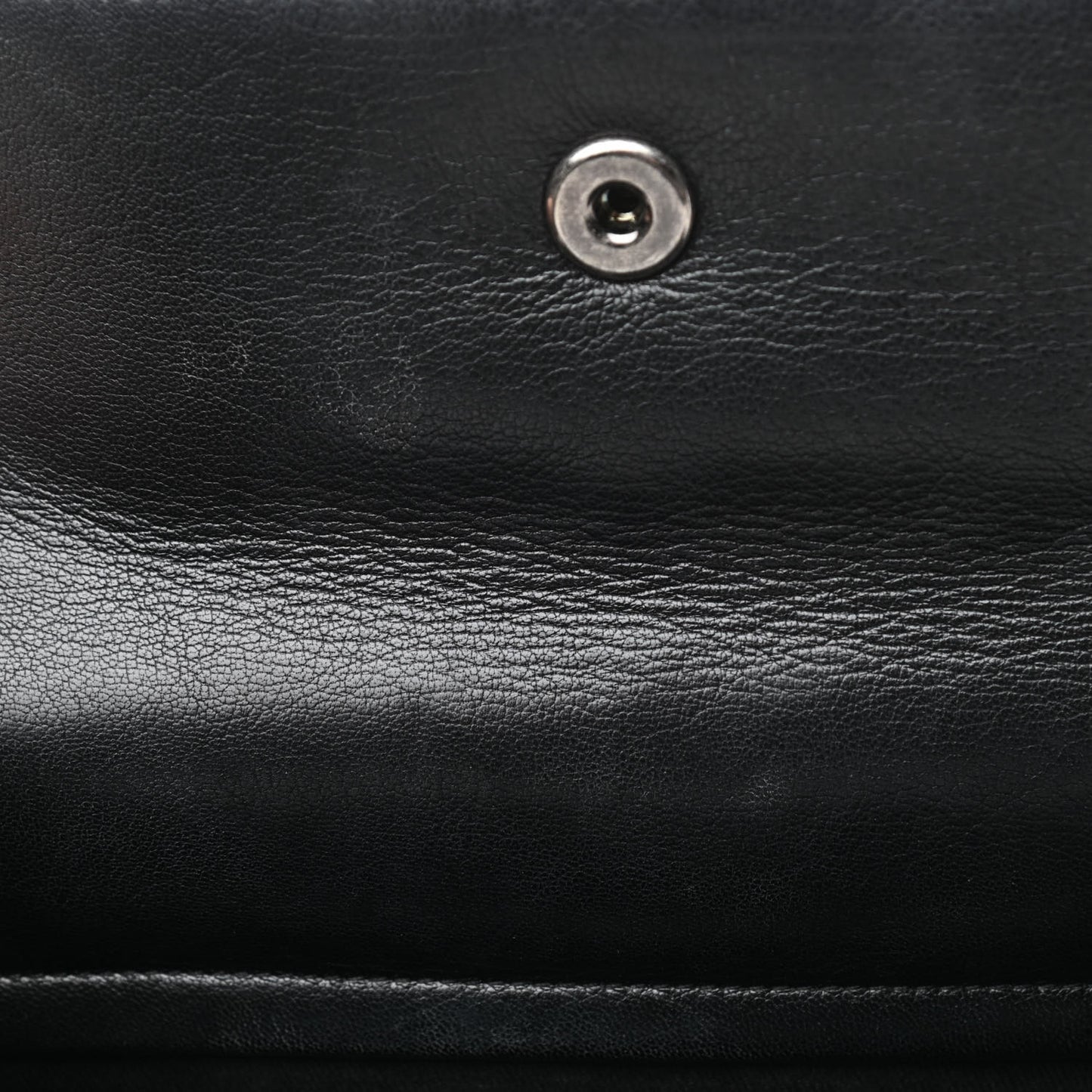 Metallic Goatskin Quilted Small City Rock Shopping Tote Black