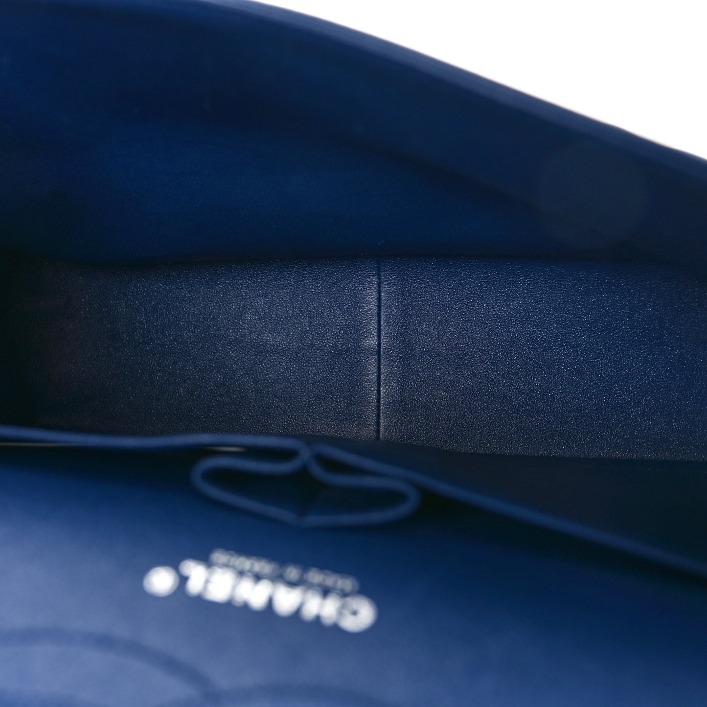 Lambskin Quilted Jumbo Double Flap Blue