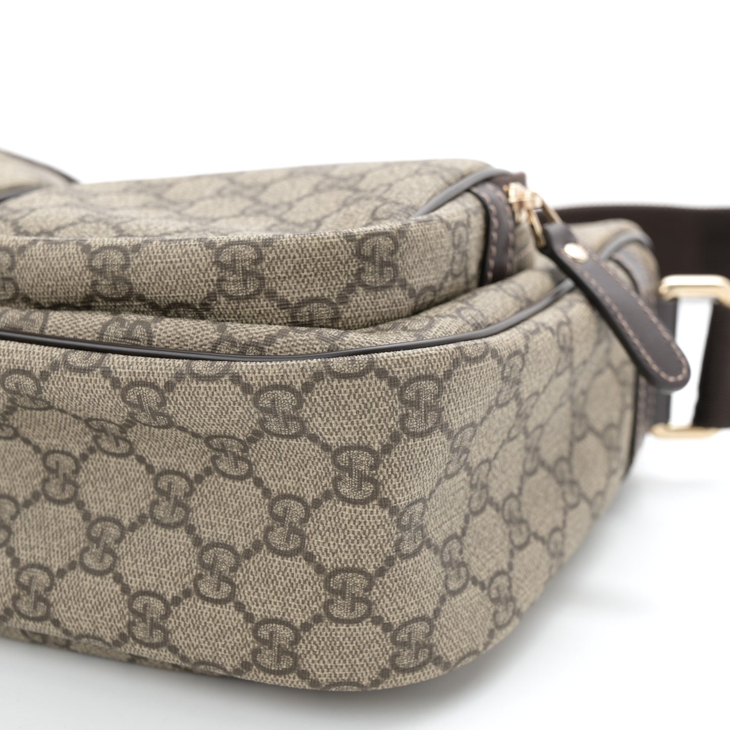 GG Plus Monogram Front Pocket Messenger Dark Brown