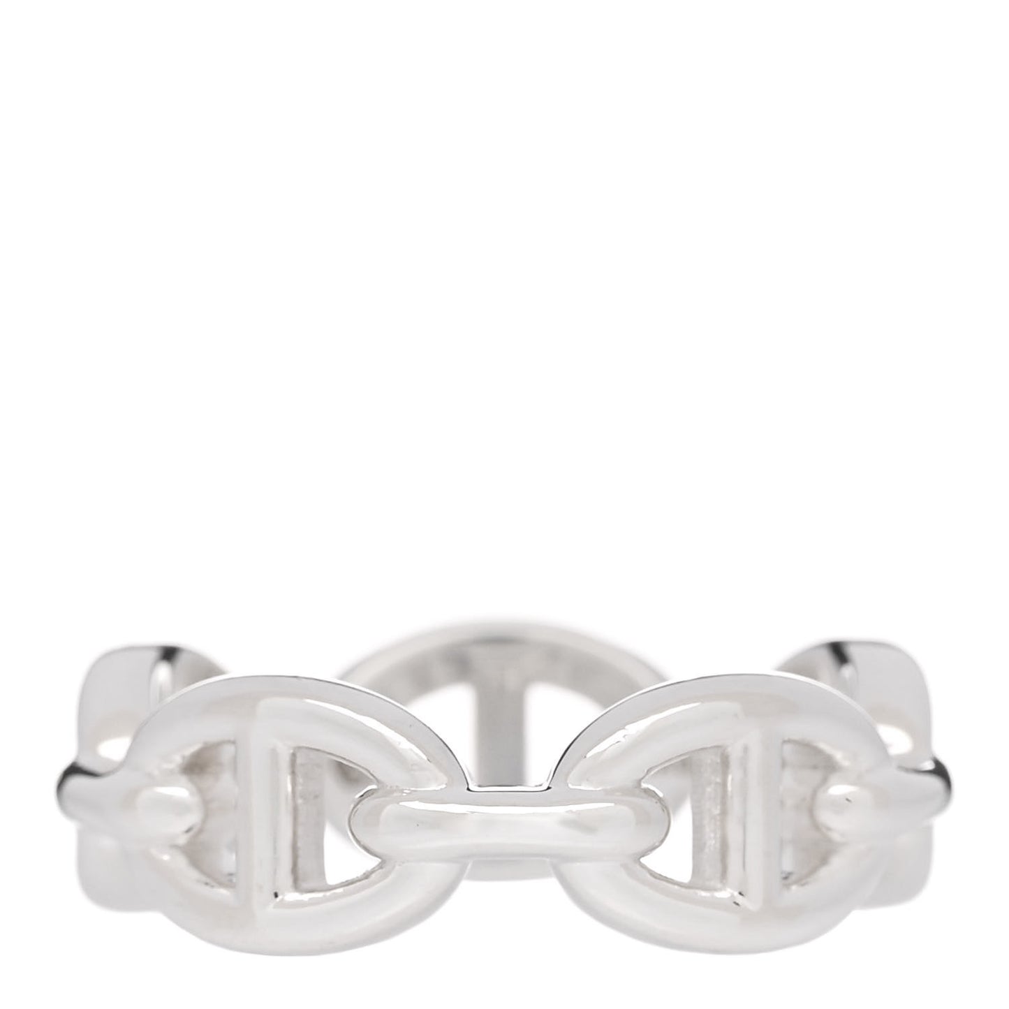 Sterling Silver PM Chaine d'Ancre Enchainee Band Ring 55 7.25