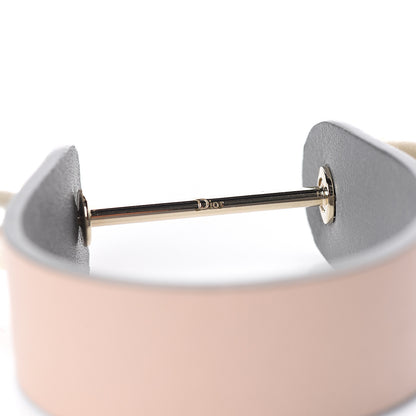 Christian Dior Calfskin Pearl Bracelet S Pink Grey 4 of 5
