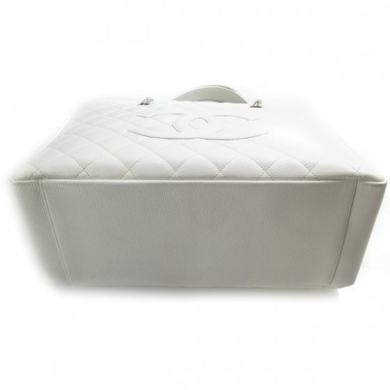 Chanel Caviar Grand Shopping Tote GST White 4 of 11