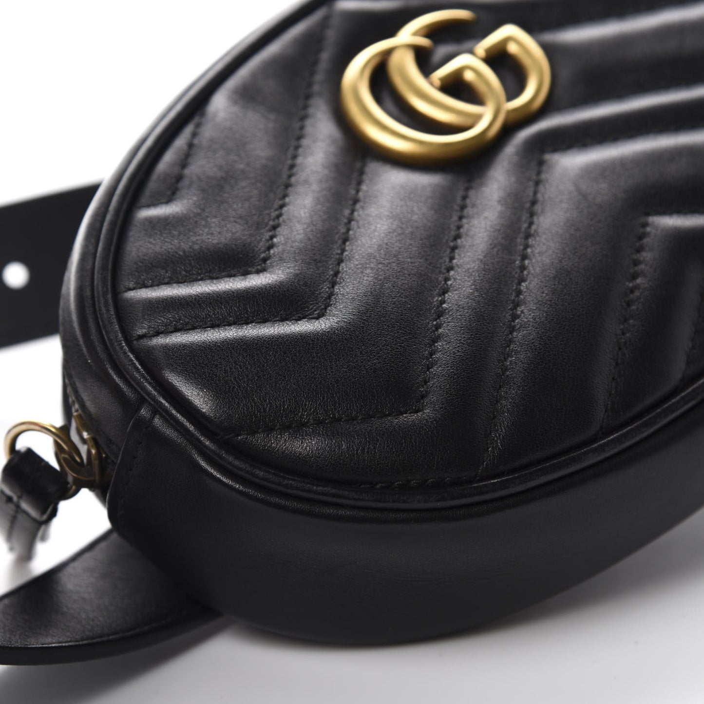 Calfskin Matelasse GG Marmont Belt Bag 85 34 Black