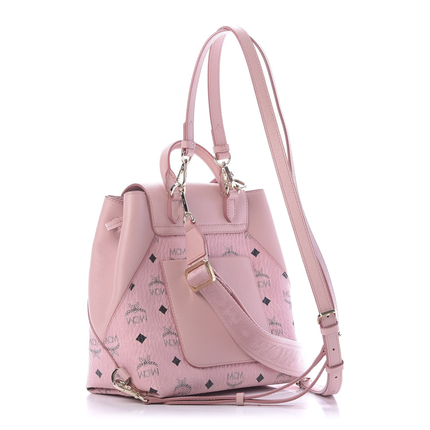MCM Visetos Small Essential Backpack Pink 2 of 8