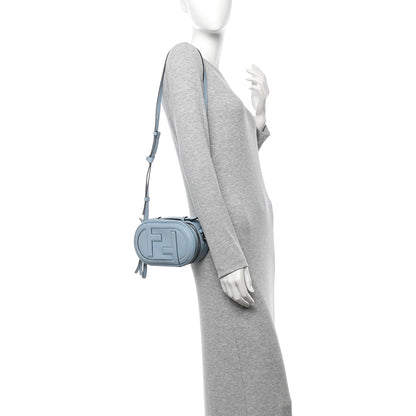 Fendi Vitello Grace Camoscio O'Lock Mini Camera Case Azzurro Baby 2 of 11