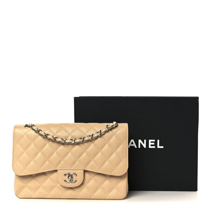 Chanel Caviar Quilted Jumbo Double Flap Beige 12 of 12