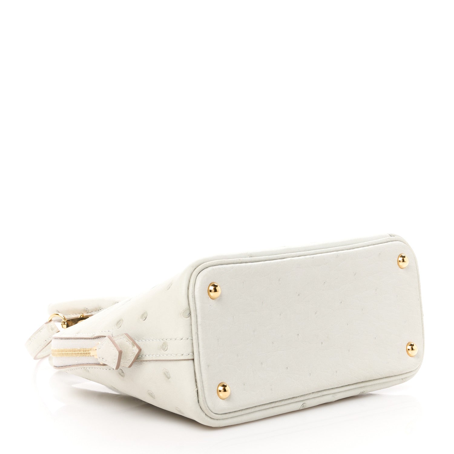 Hermes Ostrich Bolide Mini 1923 Gris Perle 4 of 9