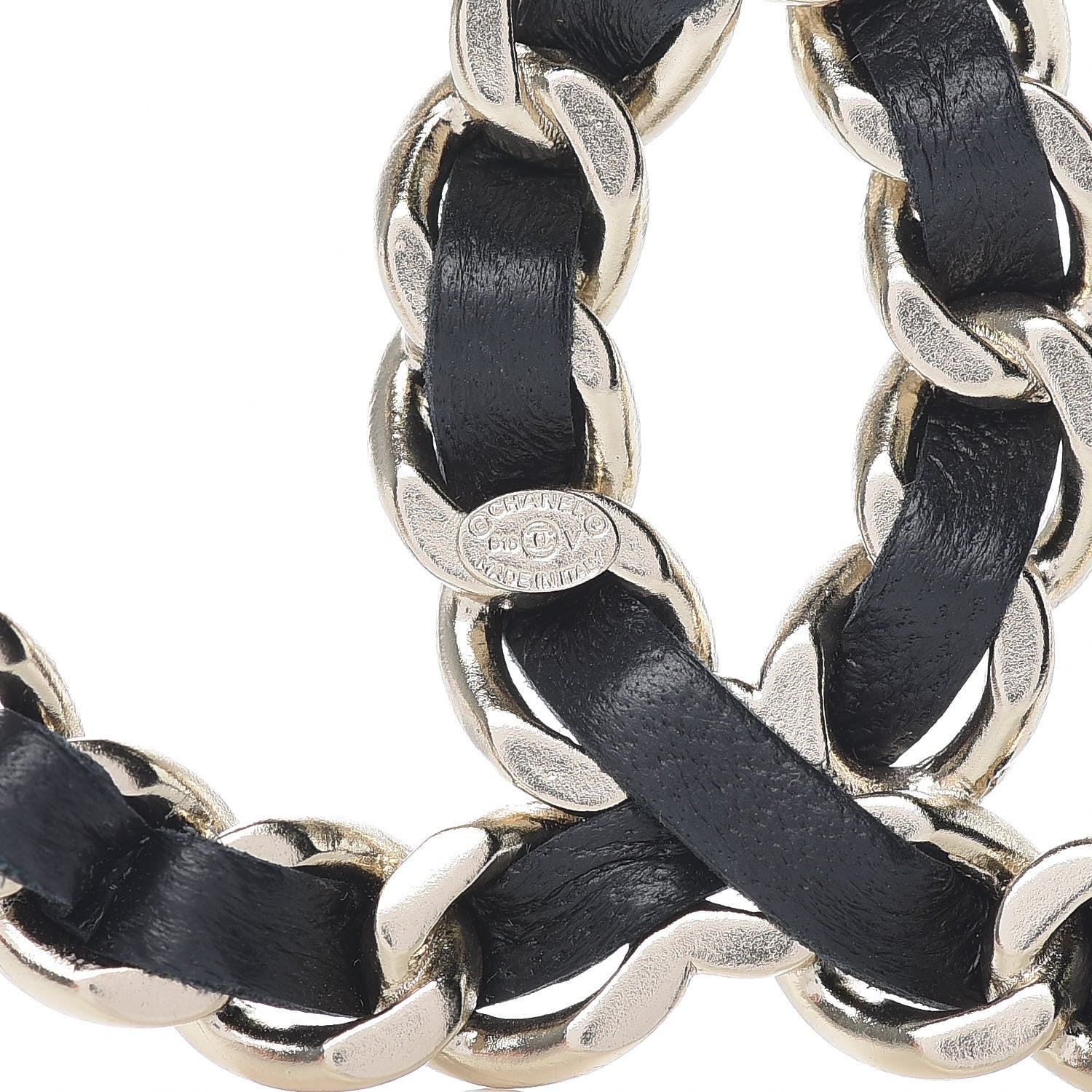 Chanel Lambskin Chain CC Brooch Black Gold 4 of 5