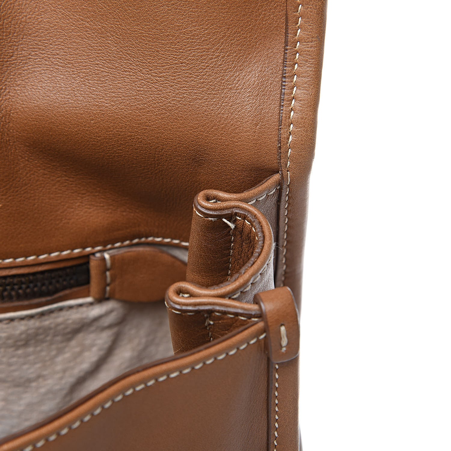 Prada Soft Calf Flap Tote Caramel 15 of 16