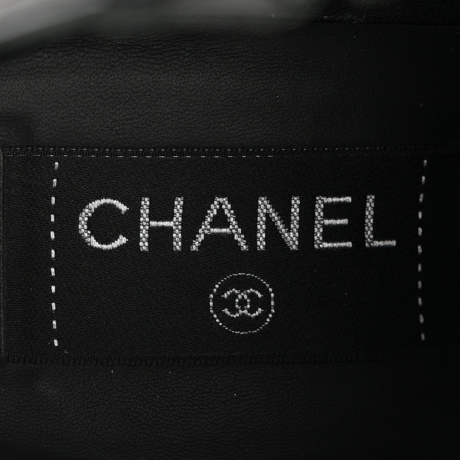 Chanel Patent Knit Wedge Ankle Boots 38.5 Black White 8 of 9
