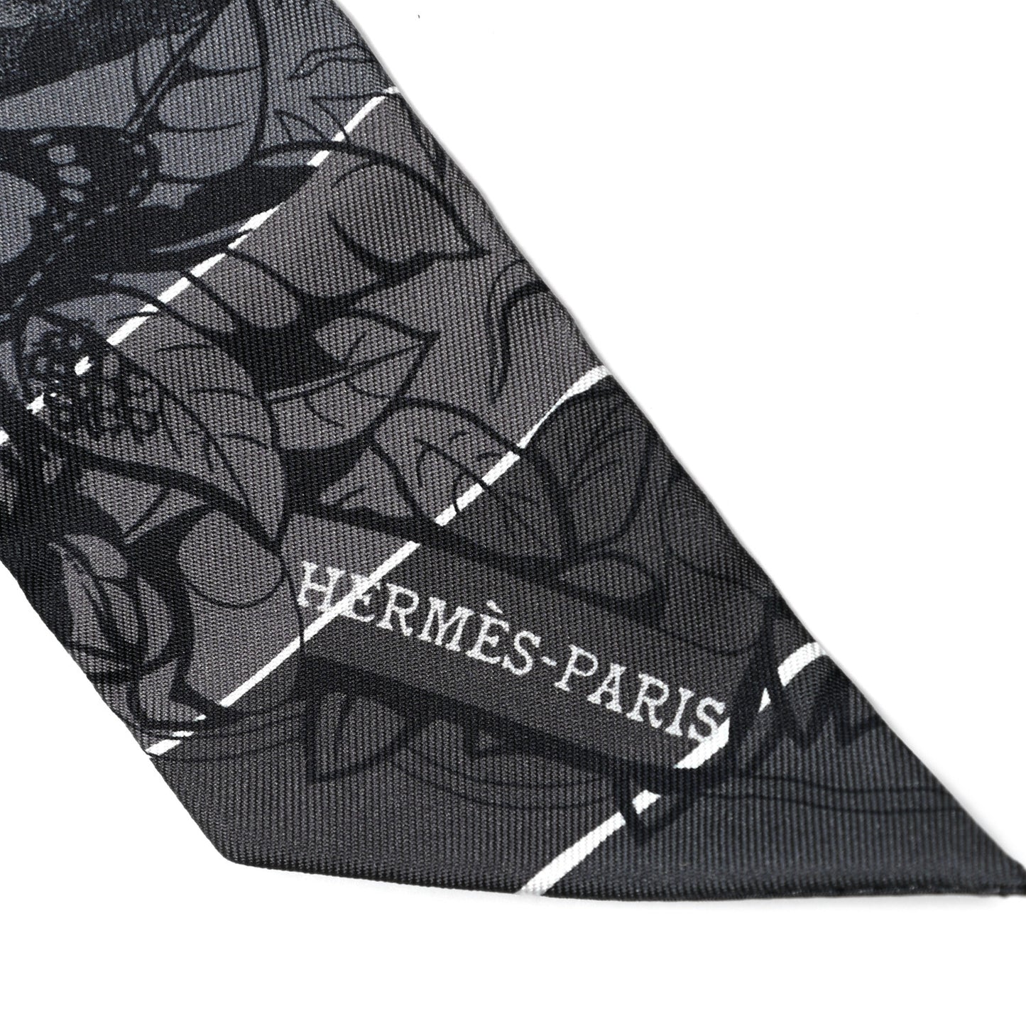 Silk Jungle Love Rainbow Twilly Gris Black White