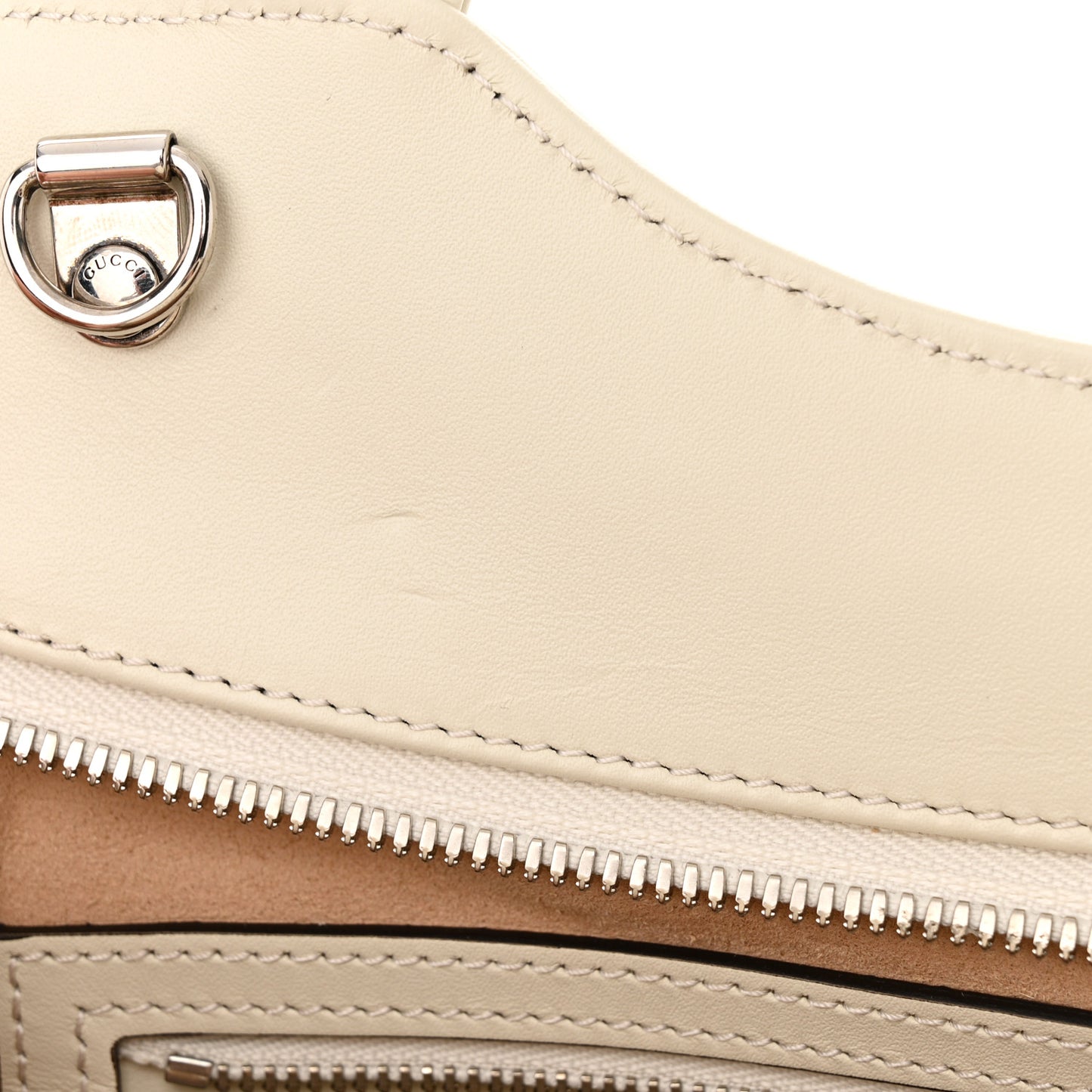 Senna Calfskin Petite GG Small Tote Mystic White