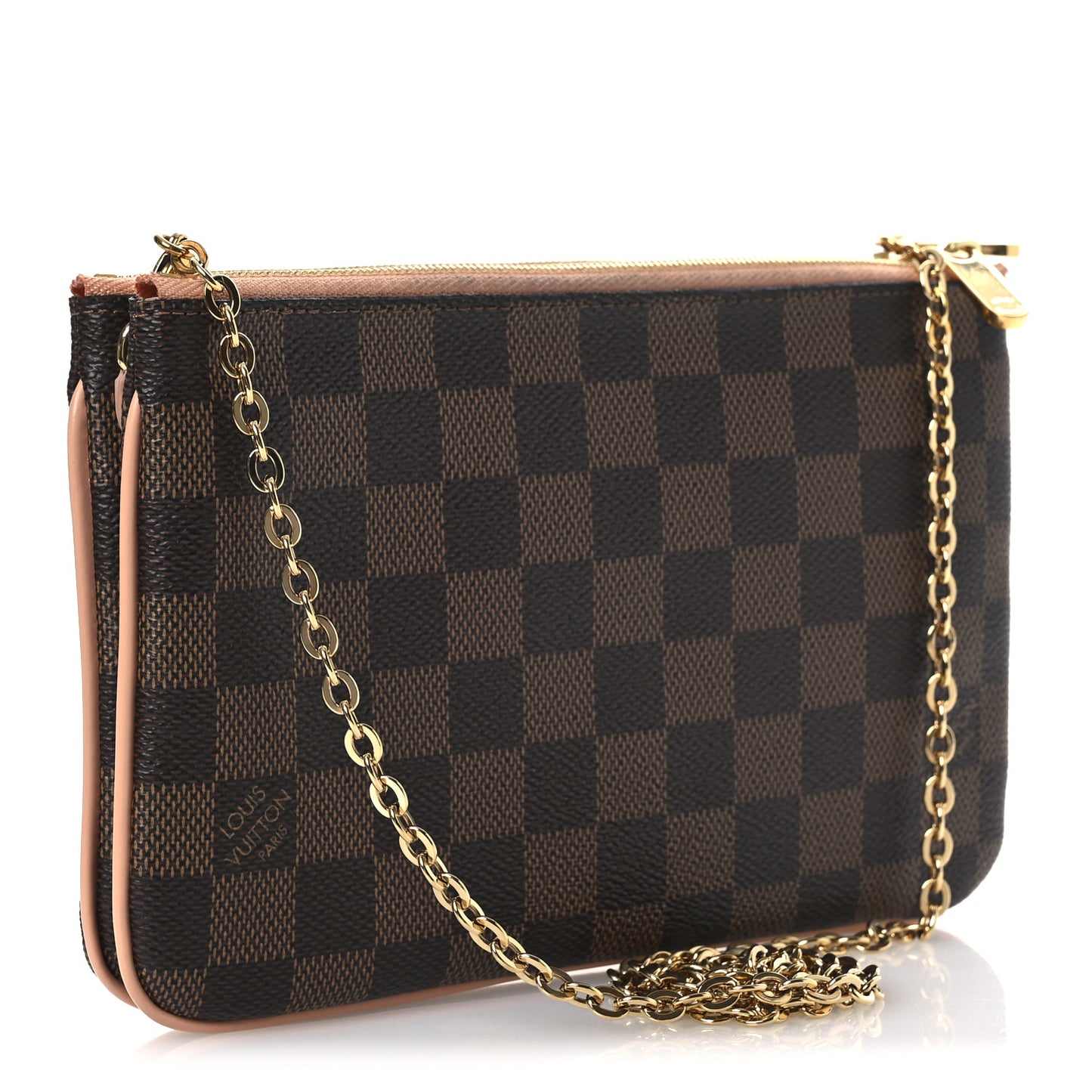 Damier Ebene Double Zip Pochette