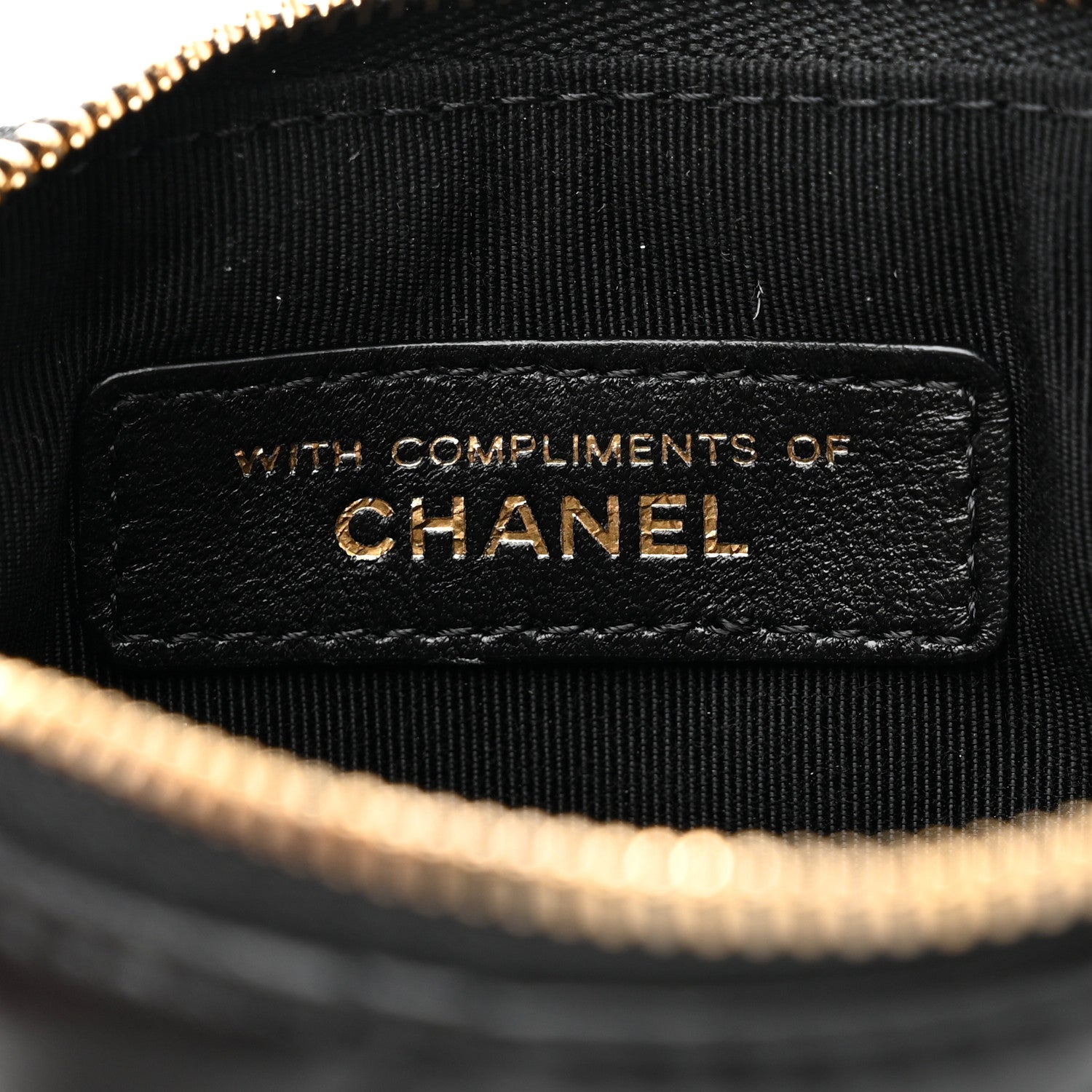Chanel Lambskin Quilted Small No. 5 Cosmetic Case Black 7 of 9